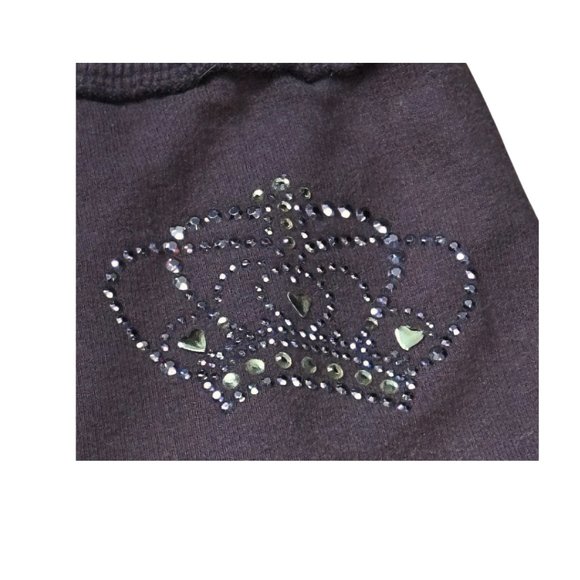 SOLD y2k brown sweat shorts with gold jewel crown arizona jean company size 4 - Picture 3 of 8